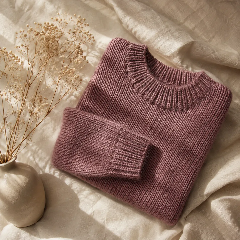 Støvet rosa sweater